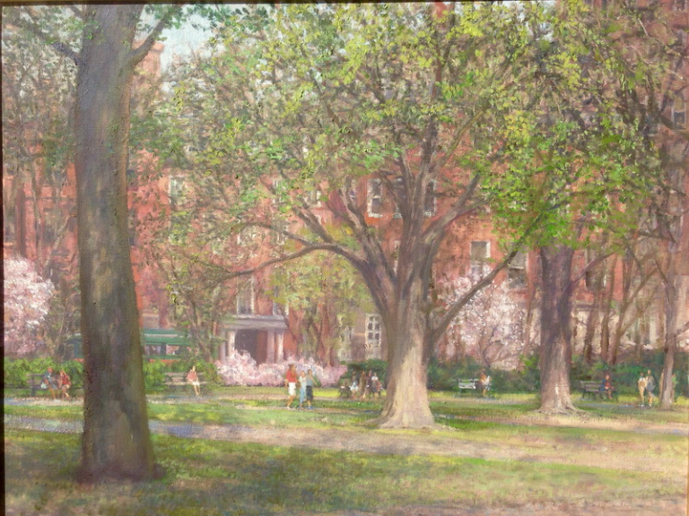 Hotz Jonathan BostonPublicGarden Oil 24x30 5000 Framed 768x576